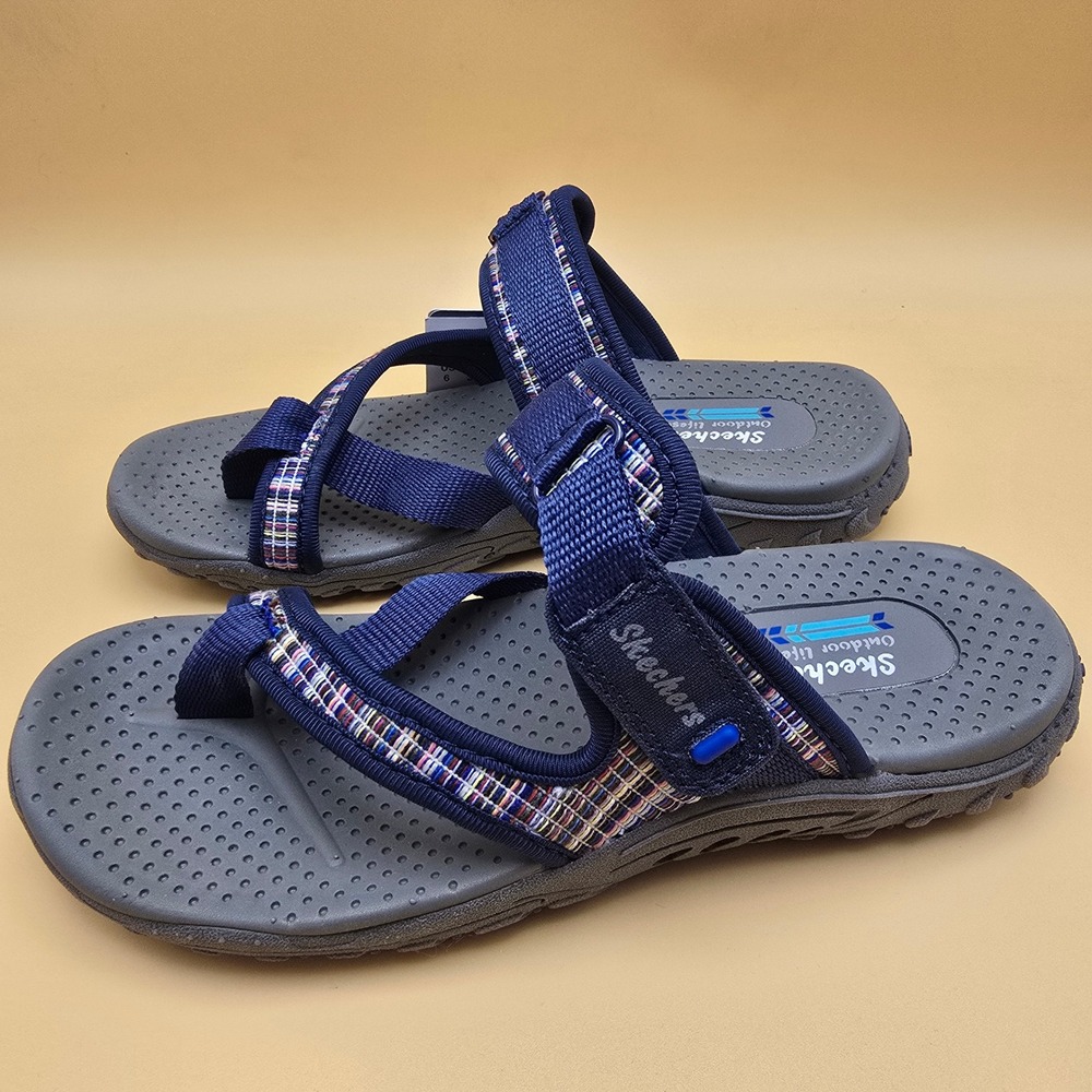 Skechers Trail Women's Size 6 M Navy Blue Outdoor Sandals Machine Washable Vegan - Picture 14 of 14